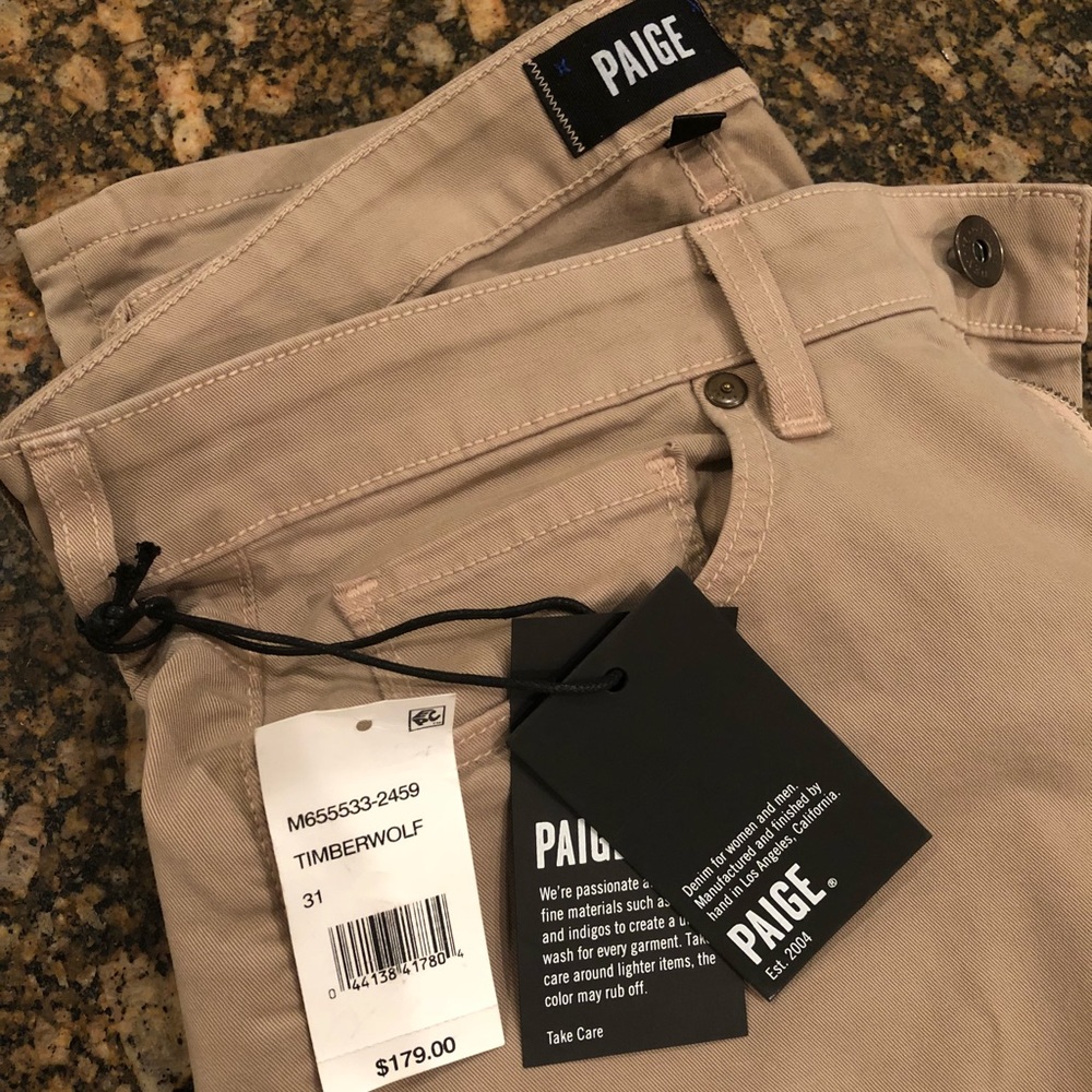 NWT- Paige khakis slim fit